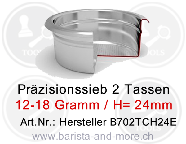 Präzisionssieb 2T 12/18g - H24 ø70 mm  [B702TCH24E]